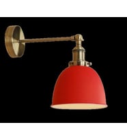 MYLİGHTS  RETRO RUSTİK  MAFSALI HAREKETLİ DUVAR LAMBASI APLİK  KIRMIZI (Siyah)