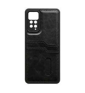 Xiaomi Redmi Note 12 Pro 4G Kılıf Sara Kartvizitli Deri Kılıf - Siyah
