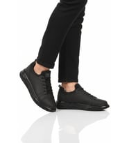 Walkway Siyah Lastik Bağcıklı Erkek Sneaker Balase M