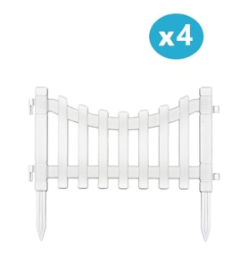 Omnipazar IRK-SB105 Sarmaşık Plastik Bahçe Dekorasyon Çiti 4'lü Set (Beyaz)