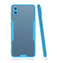 Samsung Galaxy A02 Kılıf Platin Silikon - Mavi