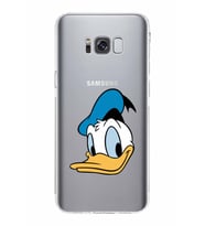 Samsung Galaxy S8 Plus  Kamera Korumalı Kapak Donald Duck Tasarımlı  Şeffaf  Kılıf