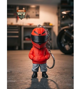 3D Baskı Kırmızı Motorcu Anahtarlık – Motor &amp; Motosiklet Anahtarlık