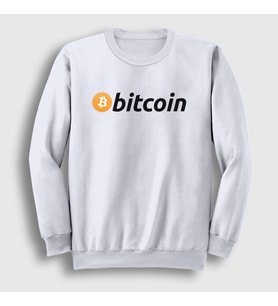 Presmono Unisex Beyaz Btc Bitcoin Sweatshirt 263287tt (Beyaz)