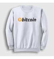 Presmono Unisex Beyaz Btc Bitcoin Sweatshirt 263287tt (Beyaz)