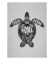 Ocean Omega (monokrom) Tablo Ahşap Poster Dekoratif