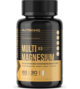 Nutriking Multi X5 Magnesium – 60 Kapsül  5 Form Magnezyum Kompleksi  Advanced Magnesium Matrix