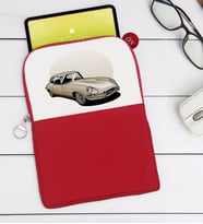 BK Gift Klasik Araç Tasarımlı Taşınabilir Koruyucu Tablet Kılıfı & Organizer Çanta - Kırmızı-8