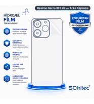 SChitec Realme Narzo 80 Lite Uyumlu Arka Yüzey Hidrojel Koruyucu Film