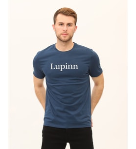 Baskılı Navy peony Erkek T-shirt