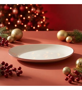 GÜRAL PORSELEN Elips 30 cm Kayık Tabak 30KMZ
