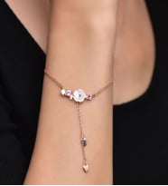 Papatya Silver 925 Ayar Gümüş Kardelen Çiçeği Bileklik (Rose)