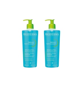 Bioderma Sebium Foaming Gel - Karma&Yağlı Ciltler İçin Temizleyici Jel 500 ml x2 8699956510460