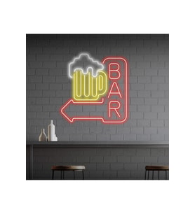 BAR Yazılı ve Şekilli Neon Tabela