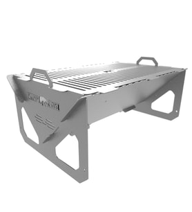 Kamp Ayısı® Easy Mangal™: Taşınabilir Katlanabilir Hafif Izgara  (Gri)