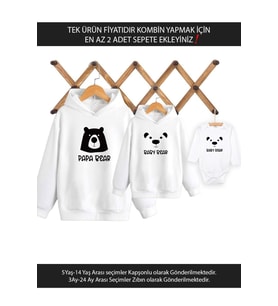 Baba Oğul Kız Papa Baby Bear(TEK ÜRÜN FİYATIDIR KOMBİN YAPMAK İÇİN EN AZ 2 ADET SEPETE EKLEYİNİZ)