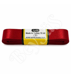 Saten Kurdele 20 mm Krmızı