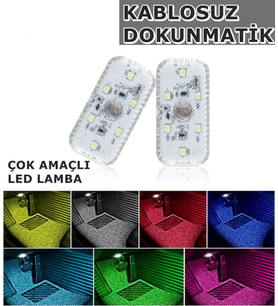 Kamp lambası mini led Kamp Çadır Lambası Şarjlı 8 Farklı Renk
