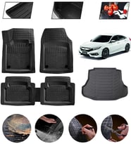 Honda Civic Sedan 2012-2016 Uyumlu Paspas Araca Özel Bagaj Havuzu MBS Siyah