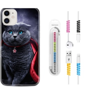Apple iPhone 11 12 13 Mini Kılıf Kablo Koruma Spiral Silikon Super Cat 1666
