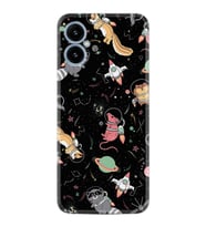Pova 5 Kılıf Silikon Desen Özel Seri Planet Animals 1771