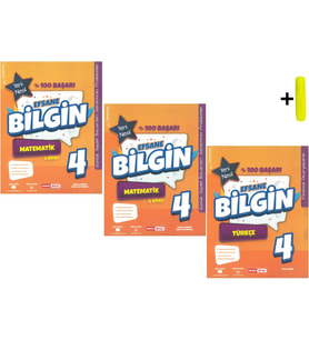 Kırmızı Beyaz Efsane Bilgin Matematik Ve Türkçe 4.Sınıf (3 KİTAP)