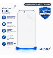 SChitec Apple iPhone 17 Air Uyumlu Ön Yüzey Nano Şeffaf Hidrojel Ekran Koruyucu