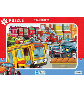 Blue Focus Transports (Taşıtlar) - Puzzle 30 Parça