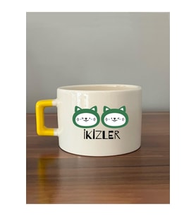 İkizler Burcu ve Onla Alakalı Komik Açıklama Baskılı Sarı Kulplu Prime Kupa Bardak Fincan Mug