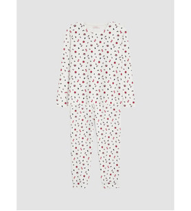 LCW DREAM Ekru Yılbaşı Temalı Kadın Pijama Takımı