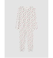 LCW DREAM Ekru Yılbaşı Temalı Kadın Pijama Takımı