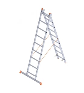 Mey İthalat® Saraylı 2X9 A Tipi Sürgülü Merdiven 4,94 Metre