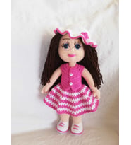 Şeker Kız Bebek Amigurumi Organik Oyuncak