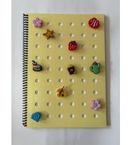 Adalinhome Charm Kapaklı A4 Spiralli Çizgili Fun Defter  (80 Yaprak) (Sarı)