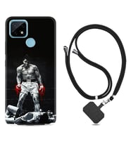 Realme C11 C21 C21Y C25Y C11 2021 Kılıf Boyun Askılı Silikon Moon Baloon 1369