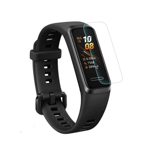 Huawei Band 5 İle Uyumlu Ön Darbe Emici Ekran Koruyucu Nano Cam (4 Adet)