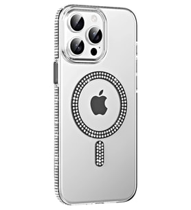 Durukar® iPhone 15 Pro Move Taşlı Magsafe Kapak - Siyah