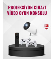 Kablosuz Mini Projeksiyon Cihazı Oyun ve Film İçin Taşınabilir Ev Sineması