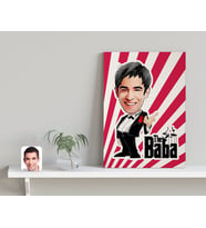 BK Gift Kişiye Özel Godfather Baba Karikatürlü Kanvas Tablo-1