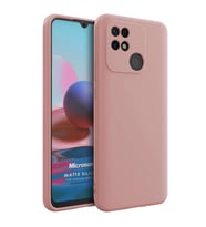 Microsonic Matte Silicone Xiaomi Redmi 10C Kılıf Rose Gold