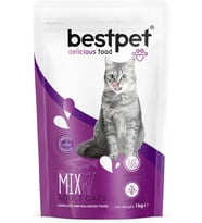 Mix Yetişkin Kediler İçin Tavuk Etli, Kuzu Etli Ve Balıklı Kuru Mama, 1 kg