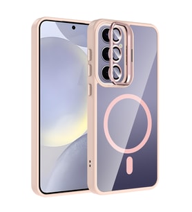 Samsung Galaxy S24 Plus Uyumlu Kılıf Standlı ve Kamera Lens Hediyeli M-Safe Şarj Özellikli Zore Etro Kapak