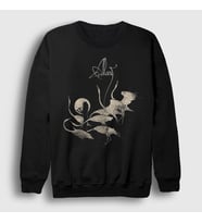 Presmono Unisex Siyah Egrets Metal Alcest Sweatshirt 521408tt