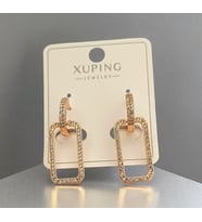 Kadın Xuping Zirkon Taşlı Rodyum Kaplama Küpe (Rose)
