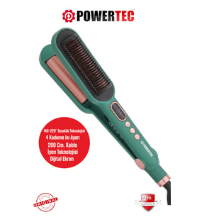 TR-2820 Fırçalı-Dalgalı Ionic Saç Düzleştirici (Yeşil)