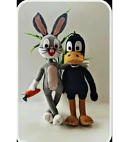 Daffy Duck ve Bugs Bunny Amigurumi Organik Oyuncak