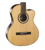 Cort AC160CFNAT Cutaway Elektro Klasik Gitar (Orta Seviye)  Ladin Kapak, Dahili Preamp ve EQ Sistemi, Kesik Kasa (Cutaway) Tasarımı