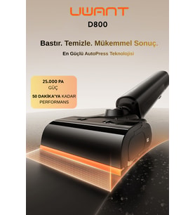 Uwant D800 Pro Islak & Kuru Otomatik Dikey Süpürge Gri