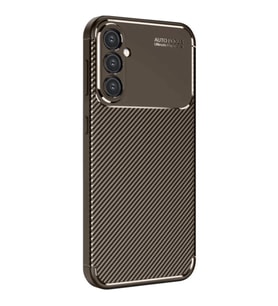 Samsung Galaxy A26 Kılıf Auto Focus Karbon Kapak - Kahverengi