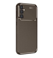 Samsung Galaxy A26 Kılıf Auto Focus Karbon Kapak - Kahverengi